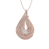 0.65 Carat Diamond Tear Drop Pendant Necklace in Gold (Included Silver Chain)