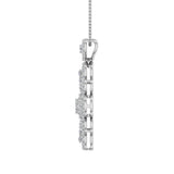 3/4 Carat Diamond Dew Drop Pendant Necklace in Gold (Silver Chain Included) - IGI Certified