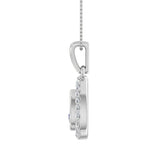 1/3 Carat Round Diamond Teardrop Pendant Necklace in Gold (Silver Chain Included)