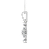 1/4 Carat Diamond Fashion Pendant Necklace in Gold (Silver Chain Included)