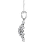 0.15 Carat Diamond Flower Shaped Pendant Necklace in Gold (Silver Chain Included) - IGI Certified