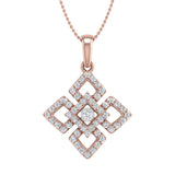 1/4 Carat Diamond Fashion Pendant Necklace in Gold (Silver Chain Included)
