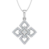 1/4 Carat Diamond Fashion Pendant Necklace in Gold (Silver Chain Included) - IGI Certified