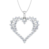 1 Carat Diamond Heart Pendant Necklace in Gold (Silver Chain Included) - IGI Certified