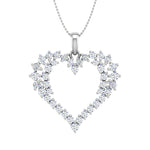 1 Carat Diamond Heart Pendant Necklace in Gold (Silver Chain Included) - IGI Certified - Preview 1