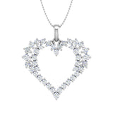 1 Carat Diamond Heart Pendant Necklace in Gold (Silver Chain Included) - IGI Certified - Preview 1