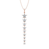 1/4 Carat Diamond Journey Pendant Necklace in Gold (Silver Chain Included) - IGI Certified