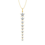 1/4 Carat Diamond Journey Pendant Necklace in Gold (Silver Chain Included)