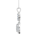 3/4 Carat Diamond Cluster Pendant Necklace in Gold (Silver Chain Included) - Preview 1