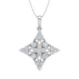 3/4 Carat Diamond Fashion Pendant Necklace in Gold (Silver Chain Included) - IGI Certified