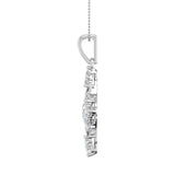 3/4 Carat Diamond Fashion Pendant Necklace in Gold (Silver Chain Included)