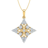 3/4 Carat Diamond Fashion Pendant Necklace in Gold (Silver Chain Included) - IGI Certified