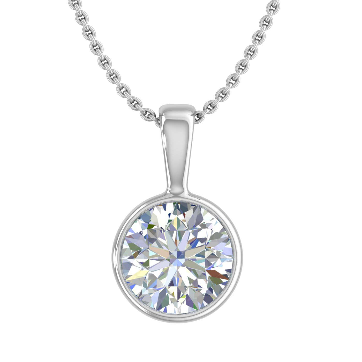 Shop Carat Diamond Solitaire Pendant Necklace in Gold (Included