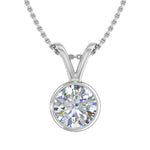 3/4 Carat Diamond Solitaire Pendant Necklace in Gold (Included Silver Chain) -Preview 10