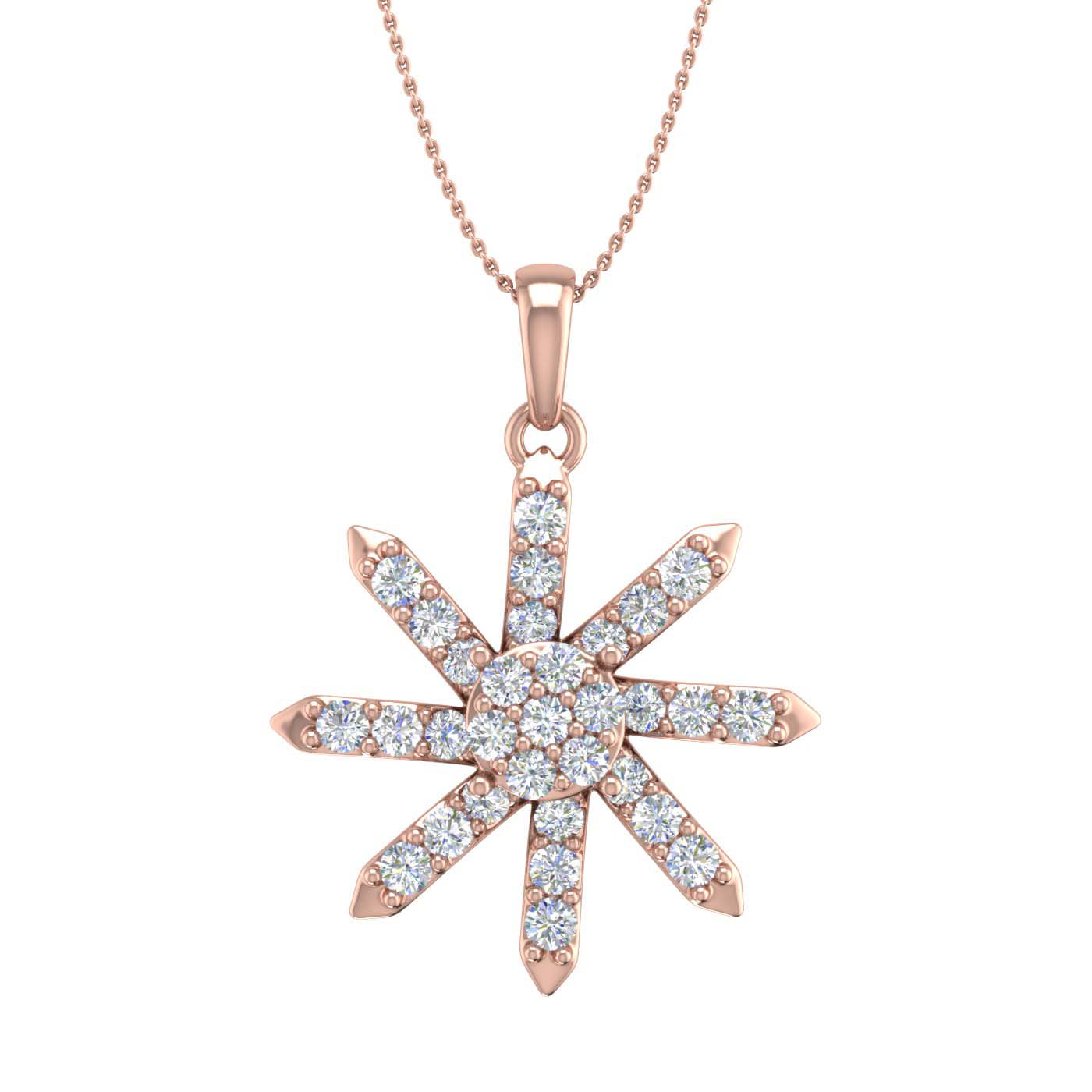 1/2 Carat Diamond Fashion Pendant Necklace in Rose Gold-PD-08185-SI1SI2-14KYX-IG-Thumbnail 1