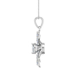 1/2 Carat Diamond Fashion Pendant Necklace in White Gold-PD-08185-SI1SI2-14KWX-Preview 2