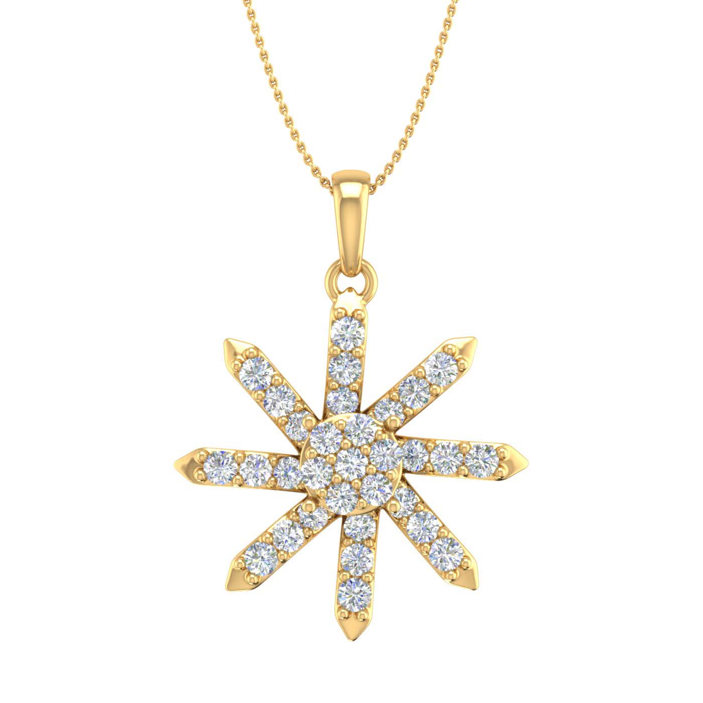 1/2 Carat Diamond Fashion Pendant Necklace in Gold-PD-08185-SI1SI2-14KWX-Thumbnail 3
