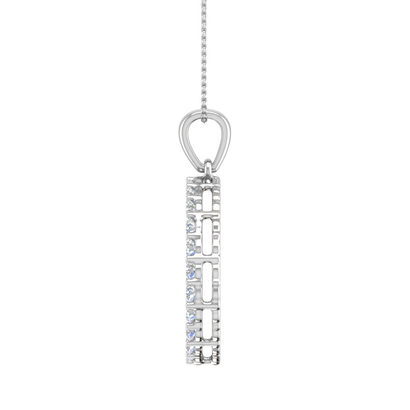 1/2 Carat Diamond Circle Pendant Necklace in Gold (Silver Chain Included) - Preview 11
