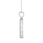 1/2 Carat Diamond Circle Pendant Necklace in Gold (Silver Chain Included) - Preview 11