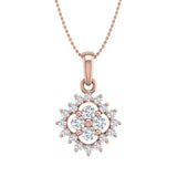 1/3 Carat Diamond Fashion Pendant Necklace in Gold (Silver Chain Included) - IGI Certified