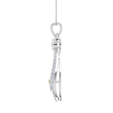 1/2 Carat Diamond Drop Pendant Necklace in Gold (Silver Chain Included) - IGI Certified