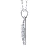 1 Carat Diamond Circle Pendant Necklace in Gold (Silver Cable Chain)