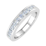 1/5 Carat Prong Set Diamond Twisted Wedding Band Ring in White Gold