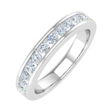 1/5 Carat Prong Set Diamond Twisted Wedding Band Ring in White Gold