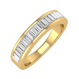 1/2 Carat Channel Set Baguette Shape Diamond Wedding Band Ring in Gold