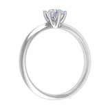 1/2 Carat 6-Prong Set Diamond Solitaire Engagement Ring in Gold