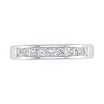 1/2 Carat Channel Set Princess Cut Diamond Wedding Band Ring in Gold - Preview 8