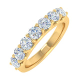 1 Carat 7-Stone Diamond Wedding Band Ring in Gold - IGI Certified