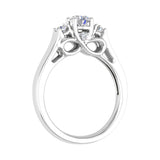 1/2 Carat 3-Stone Diamond Engagement Ring in Gold - IGI Certified