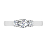 1/2 Carat 3-Stone Diamond Engagement Ring in Gold