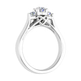 1/2 Carat 3-Stone Diamond Engagement Ring in Gold - IGI Certified