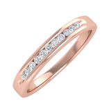 1/10 Carat Channel Set Diamond Wedding Anniversary Ring in Gold