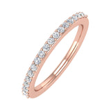 1/5 Carat Prong Set Diamond Wedding Band Ring in Gold