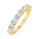 1 Carat Diamond Wedding Band Ring in Gold - IGI Certified