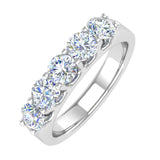 1 Carat (ctw) 5-Stone Diamond Wedding Band Ring in Gold - IGI Certified