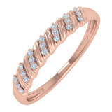 1/10 Carat Diamond Wedding Band Ring in Gold
