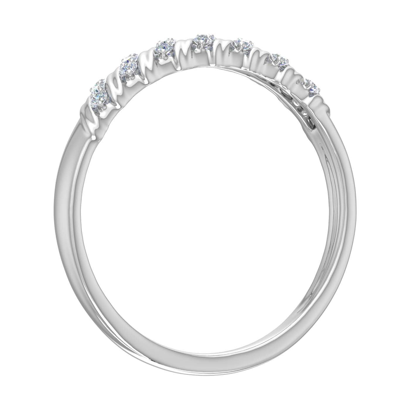 1/10 Carat Diamond Wedding Band Ring in Gold-RG-11611-SI1SI2-14KW-Preview 1