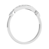 1/10 Carat 5 Stone Pave Set Diamond Wedding Ring in Gold - IGI Certified