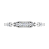 1/10 Carat 5 Stone Pave Set Diamond Wedding Ring in Gold