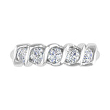 1 Carat (ctw) Channel Set 5-Stone Diamond Wedding Band Ring in Gold - IGI Certified