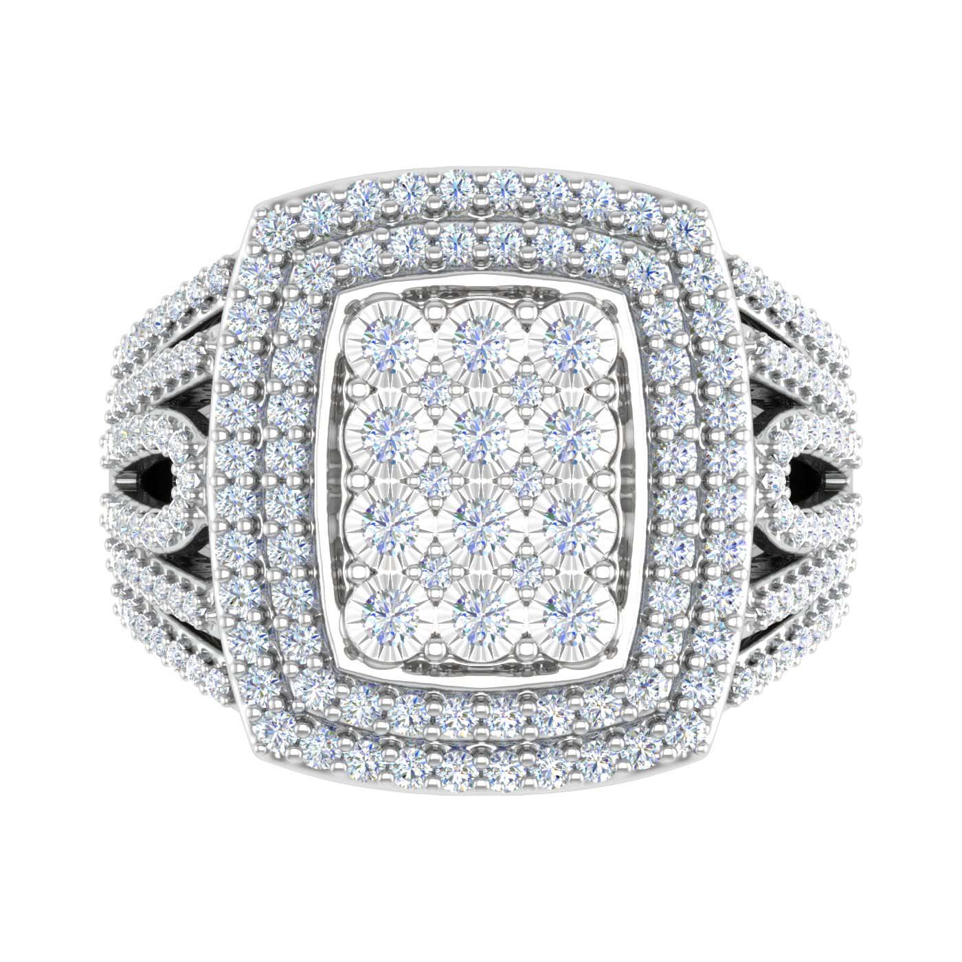 0.15 Carat Cluster Diamond Stud Earrings in Gold - IGI Certified-ER-03431-I1I2-14KW-IG-Preview 1