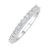 1/2 Carat Natural Princess Cut Diamond Wedding Band Ring in Gold - IGI Certified