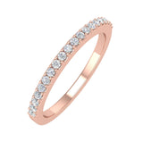 1/5 Carat Prong Set Diamond Wedding Band Ring in Gold - IGI Certified