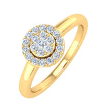 1/4 Carat Cluster Diamond Ring in Gold