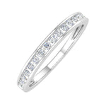 1/4 Carat Channel Set Round Diamond Wedding Band Ring in White Gold