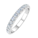 1/2 Carat Round Diamond Wedding Band Ring in Gold - IGI Certified